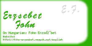 erzsebet fohn business card